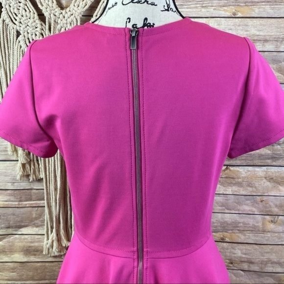 Diane Von Furstenberg | ‘Ivana’ Stretch Ponte Fit & Flare Short Sleeve Dress - Picture 5 of 9